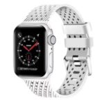 Silicone Replacement Smart Watch Band for Apple Watch Series 5/4 44mm / Series 3/2/1 42mm – White