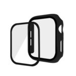 For Apple Watch Series 3 / 2 38mm PC Frame + Tempered Glass Watch Film – Black
