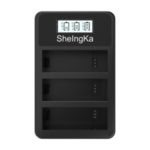 SHEINGK FLW316 Battery Pack Charger 3-Battery Charger for DJI Osmo Action – Black