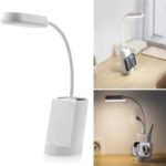 Multifunctional 24-LED Light Pen Holder Lamp Small Fan Phone Bracket LED Night Lamp – White