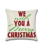 Christmas Nordic Style Printing Throw Pillow Cover Soft Linen Cotton Square Cover 45x45cm – Style 501