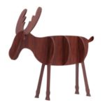 Wood Christmas Elk Deer Ornaments Xmas Tree Hanging Decoration Pendant Gift – Dark/Large Size