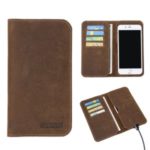 Men’s Wallet Vantage Style Cowhide Leather Phone Bag Clutch Long Wallet Purse Hand Bag Card Holder – L