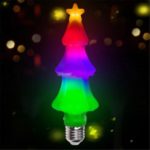 3D Christmas Tree Led Night Light Dynamic Colorful Effect Christmas Decoration E27/USB LED Bulb with Salt Flame Lamp – E27 LED Bulb