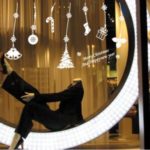 57x24cm Christmas Decoration Gifts Removable Whowcase Wall Art Decal Sticker Mural DIY Wallpaper