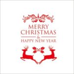 30x42cm Merry Christmas & Happy New Year Removable Wall Sticker DIY Wallpaper Art Decal