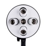 5 in 1 E27 Base Socket Light Lamp Bulb Holder Adapter – Black/White