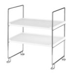 Kitchen Storage Shelf Rack 2-Tier Freestanding Stackable Organizer Shelf
