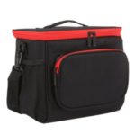 Thermal Insulated Lunch Bag Tote Box Picnic Tote Travel Accessory Organizer Tool – Black / Red