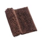 Microfiber Bath Rugs Chenille Plush Floor Mat Carpet Soft Indoor Carpet Anti-slip Machine Washable 16″x24″ – Coffee