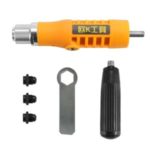 Electric Rivet Nut Machine Riveting Tool Cordless Riveting Drill Adapter Riveter Insert Nut Tools Suitable for 2.4-4.8mm Rivets Interface – Orange