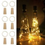 6Pcs/Set 20-LED Bottle Stopper Atmosphere Lamp Copper Wire Twistable String Light – Warm White