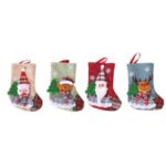 4Pcs/Set Christmas Creative Doll Decor Socks Gift Bag Christmas Tree Pendant – Size: 23 x 16cm