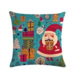 Christmas Decor Santa Claus Pattern Pillowcase Cushion Cover – Style 1