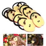 12PCS Artificial Apple Shape Elastic Hair Rings Women Hairband Christmas Decoration