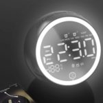 X10 Wireless Bluetooth Speaker Radio Alarm Clock Support FM Radio LED Display – Black / EU Plug