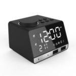 K11 Bluetooth Alarm Clock Speaker LED Display Dual Alarm Clock – Black