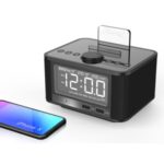 M7 Bluetooth Speaker Digital Alarm Clock with Dual Port USB LED Display – Black / EU Plug