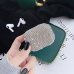 Bling Rhinestone Decor Earphone Protective Case Cover for Apple AirPods Pro – Silver