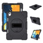 Kickstand PC + Silicone Hybrid Tablet Case with Hand Strap Shoulder Strap for iPad Pro 11-inch (2018) – Black