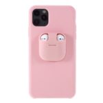 Shockproof Silicone Phone Case Cover with AirPods Case for iPhone 11 Pro 5.8-inch – Pink