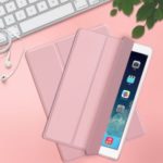 Tri-fold Stand Smart Wake/Sleep Leather Case [with Apple Pencil Storage Groove] for iPad 10.2 (2019) – Rose Gold