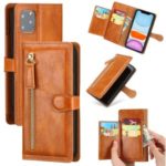 Vintage Style Multiple Card Slots Wallet Leather Phone Cover Case for iPhone 11 Pro 5.8-inch – Light Brown