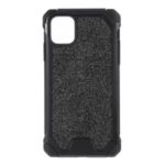 For iPhone 11 Pro Max 6.5 inch Glitter Powder Drop Resistant PC TPU Hybrid Cover Shell – Black