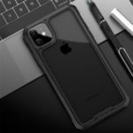 Clear PC and TPU Hybrid Phone Case for Apple iPhone 11 6.1 inch – Metal Black