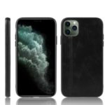 Leather Coated PC + TPU Hybrid Phone Cover Case for iPhone 11 Pro Max 6.5-inch – Black