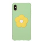 3D Flower Decor TPU Phone Case for iPhone XS / X 5.8-inch – Green