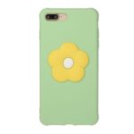 3D Flower Decor TPU Phone Case for iPhone 8 Plus 5.5 / 7 Plus 5.5-inch – Green