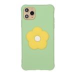 3D Flower Decor TPU Phone Case Cover for iPhone 11 Pro 5.8-inch – Green