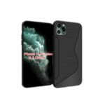 S Shape Carbon Fiber Texture Brushed TPU Mobile Phone Case for iPhone 11 Pro Max 6.5 inch