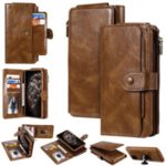 Vintage Style Multifunctional PU Leather Wallet Phone Case Cover for iPhone 11 Pro 5.8-inch – Brown