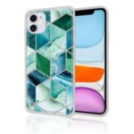 Marble Pattern Silver Plated IMD PC Back Plate + TPU Frame Shell for iPhone 11 6.1 inch – Style A