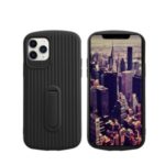 NXE for iPhone 11 Pro 5.8 inch Luggage Texture TPU Case Shell with Kickstand – Black