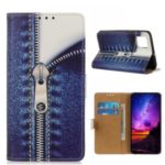 Pattern Printing Wallet Stand Flip Leather Case for Samsung Galaxy A51 – Zipper