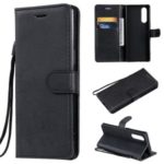 Wallet Leather Stand Case for Sony XZ5/Xperia 2/Xperia 5 – Black