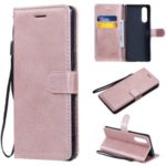 Wallet Leather Stand Case for Sony Xperia 5 – Pink