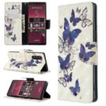 Pattern Printing Light Spot Decor Leather Wallet Case for Sony Xperia 5/XZ5 – Beautiful Butterfly