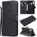 Wallet Leather Stand Case for LG W30 – Black