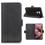 Magnet Adsorption Leather Stand Stylish Cool Wallet Phone Cover for LG K40S – Black