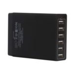 6 Ports USB Home Charge Portable Travel Charger Black XBX09A 50W 5V 2.4A – EU Plug