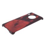 PU Leather Coated PC Back Thermal Induction Fluorescent Color Changing Case for Huawei Mate 30 – Black / Red