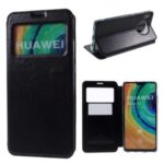 ROAR Leather with Magnet View Window for Huawei Mate 30 – Black