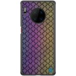 NILLKIN Shiny Series PU Leather+PC+TPU Shell Cover for Huawei Mate 30 Pro – Purple / Gold