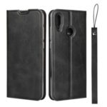 Leather Stand Case with Card Slot for Huawei Honor 10 Lite – Black