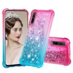 Gradient Glitter Powder Quicksand TPU Case for Huawei Honor 9X Pro / 9X (For China) – Rose / Baby Blue