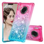 Gradient Glitter Powder Quicksand TPU Case for Huawei Mate 30 Pro – Rose+Baby Blue